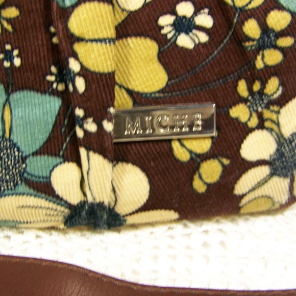 Miche Inner Purse Brown Floral Shell ShoulerStrap - Picture 4 of 8